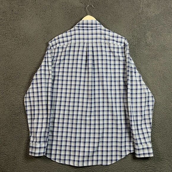 Vineyard Vines Shirt Mens Large Blue Plaid Performance Classic Fit Tucker - Picture 7 of 12
